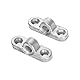 Ruimou 6 Stück Wohnmobil-Zelt, 304 Edelstahl, Befestigungsösen für Markise, Schnalle (44,3 x 14,5 mm, Loch 7,8 mm), mit Schrauben für Wand, Wohnwagen, Vordach, Wohnwagen