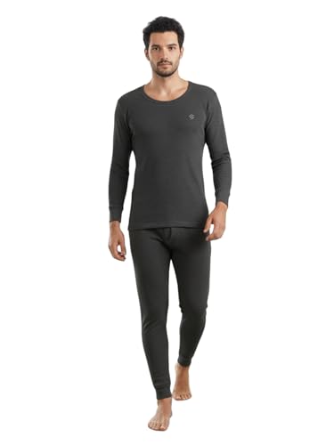 Image of Lux Cozi ONN Men's Round Neck Full Sleeve Skin Friendly Winter Wear Thermal Top and Bottom Set | Thermal Set for Men