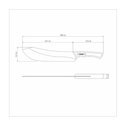 Faca para Carne Tramontina Churrasco Black com Lâmina de Aço Inox Escurecido e Cabo de Madeira 10