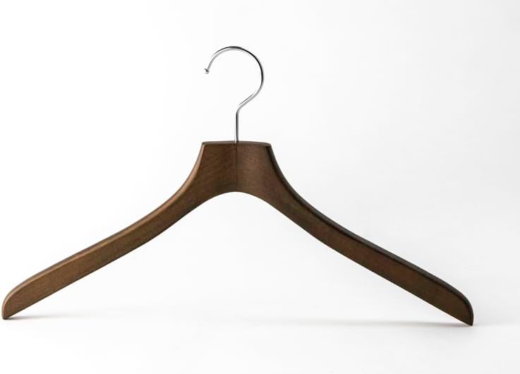 【KOBEL】メンズ用 シャツハンガー 50本セット 木製(ブナ材) 標準サイズ 肩幅420mm&times;肩厚15mm HA0442DB デ