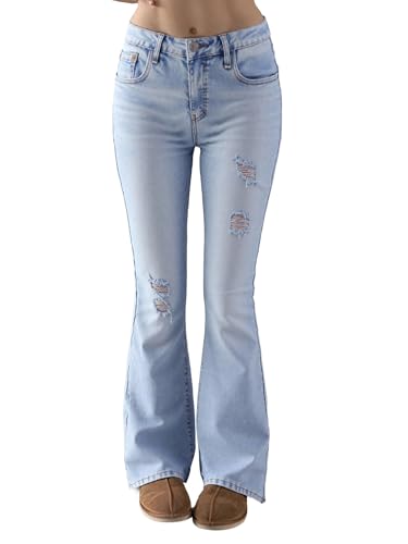 EMMIOL Bell Bottoms Flared Jeans for Women Stretchy High Rised Bootcut 2025 Fall Sexy Curvy Fitted Denim Pants