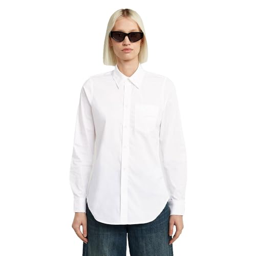 Chemise slim G-STAR anti-plis inconfortables popeline blanche manches longues XL