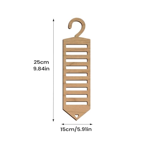 Soporte para corbatas de madera de diseño artesanal para hogar 6