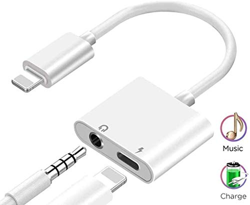 Headphone Jack Aux Adapter Dongle for iPhone Xs/Xs Max/XR/ 8/8 Plus/X (10) /