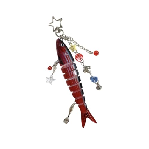 Colorful Fish Pendant Multifuntional Jewelry Fashionable Keychain Accessory