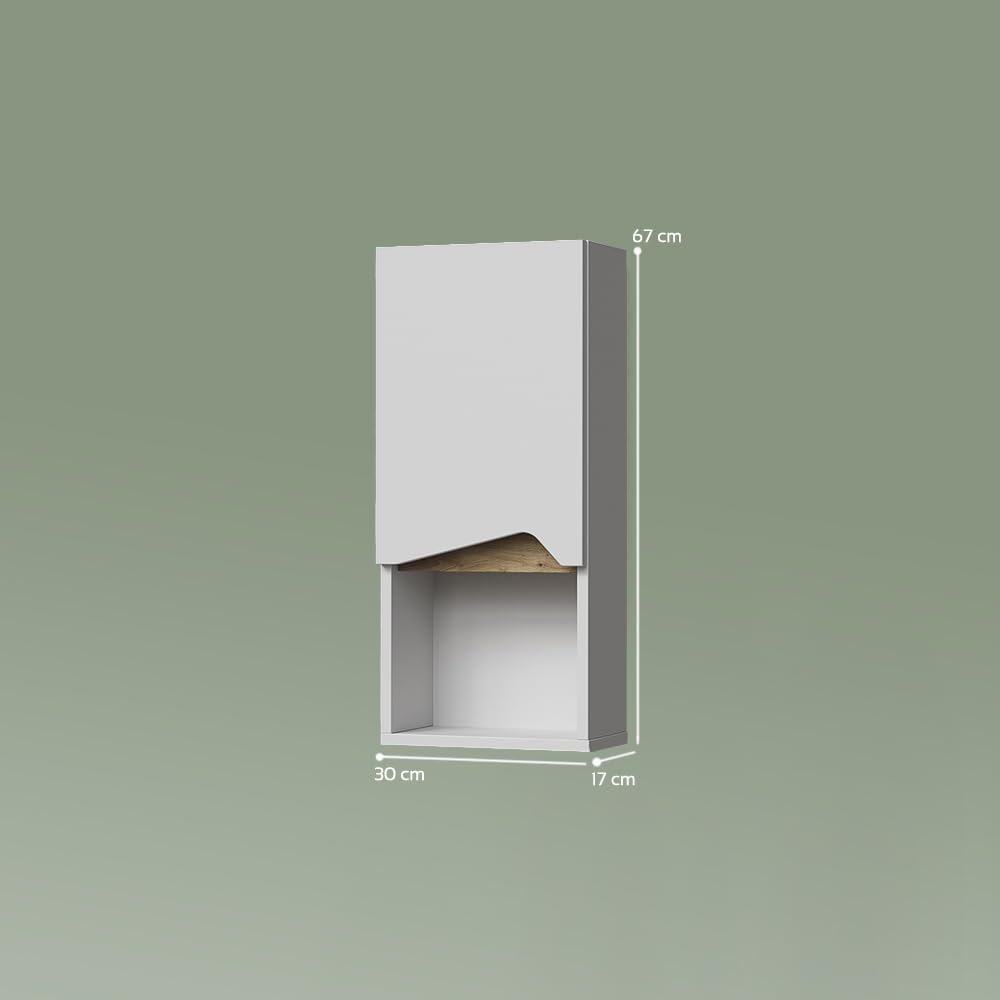 Livinity Armoire Murale Timavo, Blanc, 30x67cm