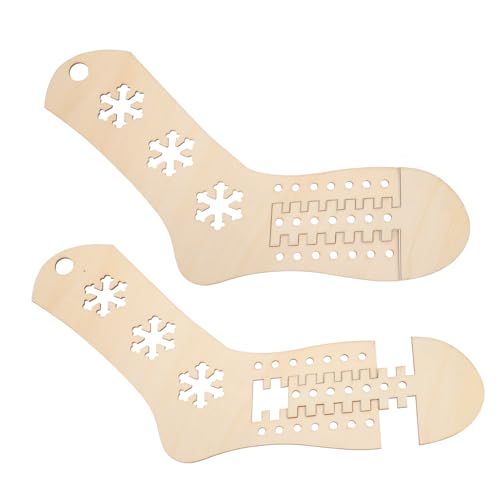 Operitacx 2 Piezas accesorios de exhibición de medias DIY calcetines de madera Bloqueadores de calcetines de madera moldes para tejer medias ayudante de calcetines senior molde de calcetines