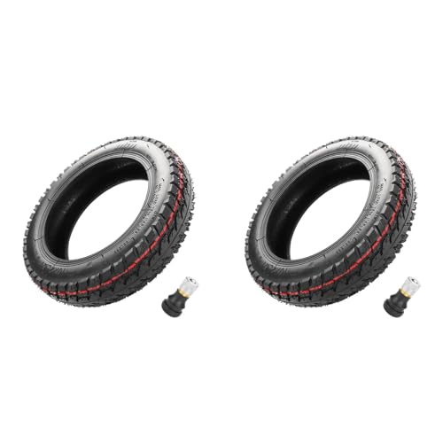 Dytebeply 2X 10Inch Modified Off-Road Vacuum Tires 10X2-6.1 Vacuum Tires for M365//1S Front and Back Wheel Tyre Parts