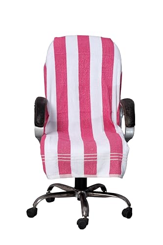 Image of ROMAN HOME 100% Superfine Cotton Solid Large Luxury Office Chair Towel with Tie Knot 450 GSM - (Pack of 1) Original Product AS PER Picture Shown (1, ch red line)