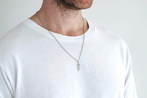 Feather necklace for men, groomsmen 