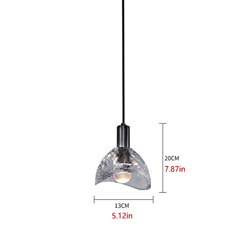 Single tête pendre light cristal et cuivre pour salon et chambre - 2