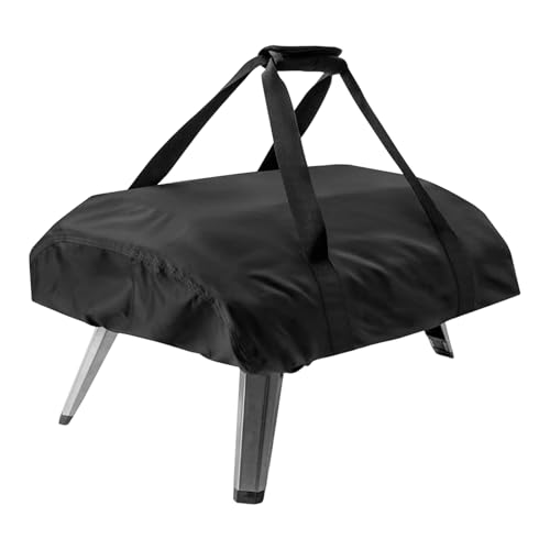 Fenghome Pizzaofen Abdeckung für Ooni Koda 12, Wasserdicht Wetterfeste Pizzaofen Tragetasche Oxford-Stoff Pizzaofen Tragetasche Pizzaofen Zubehör-Schwarz(63x41x16cm)