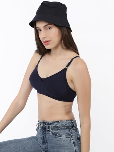 Image of Softline Women's Cotton Rich Wire-Free Non-Padded Molded Bra Combo | Full Coverage & Breathable Comfort | Lightweight, Skin-Friendly Everyday Wear (Pack of 2)