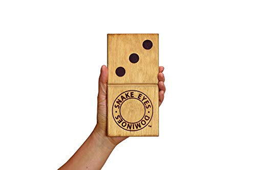 Snake Eyes Yard Dominoes original de madera USA miniatura 5