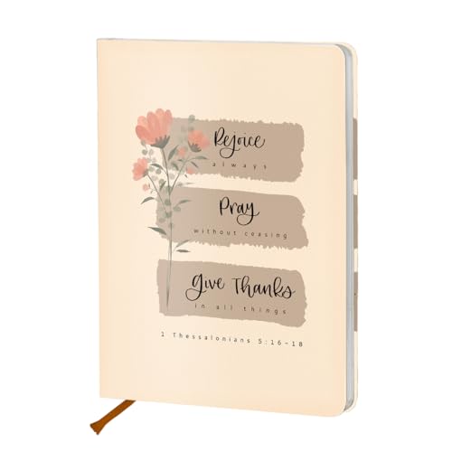 Carnet de notes ligné à motif floral rose, un cadeau chrétien inspirant pour femme