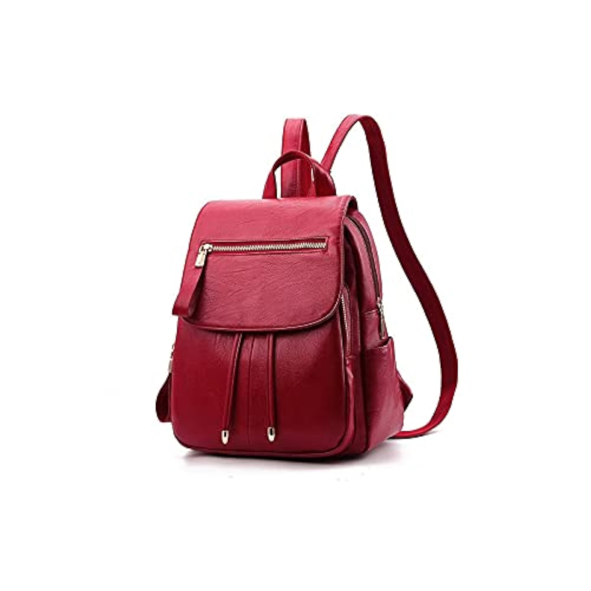 Women's Casual PU Leather Knapsack, Waterproof Anti-theft Large-capacity