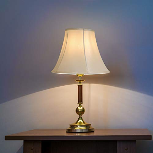 Lamp Shades for Table Lamps Set Of 2,Medium Lampshade Bell Off-White for Bedroom Lamp & Floor Lamp, 8x16x12 inches, Simple Assembly Required, Spider - Thumbnail 3