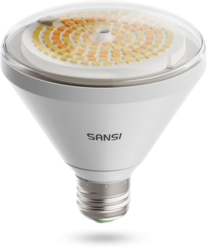 vita grow light bulb that will transform your indoor gardening experience 8 SANSI 250W Equivalent LED Grow Light Bulb, BR30 24W 3000K 5000K Red 660nm Infrared 730nm Full Spectrum Grow Bulb, IP54 Waterproof Grow Light for Indoor Outdoor Plants