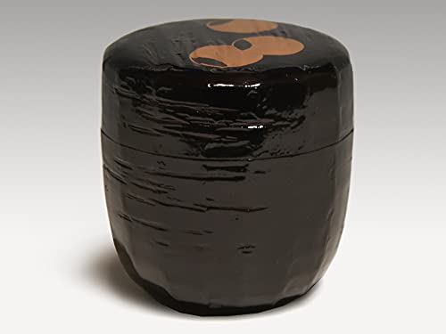 Amazon.co.jp: 田中健智（造）へぎ目面取りツボツボ蒔絵棗 共箱 茶道具