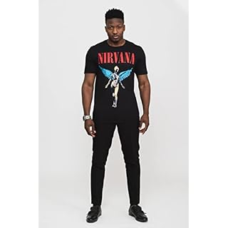 Nirvana T-Shirt Angelic Homme Noir - Les Beatles, Paul McCartney, John Lennon, RIngo Starr, George Harrison Nirvana T-Shirt Angelic Homme Noir – Image 7