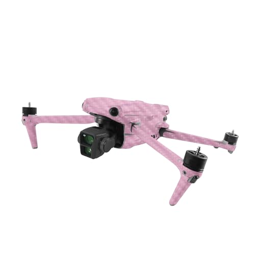 Image of MightySkins Carbon Fiber Skin Compatible with DJI Air 3 - Solid Pink | Protective, Durable Textured Carbon Fiber Finish | Easy to Apply