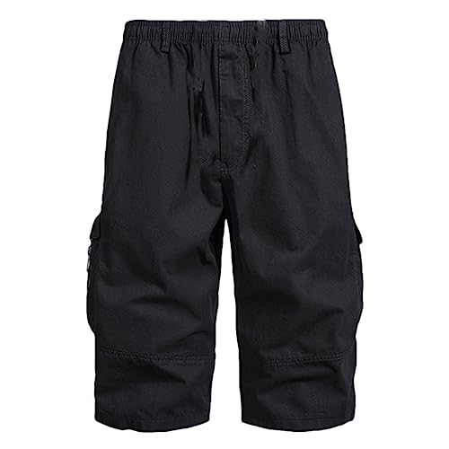 Short en coton homme de sport décontracté avec taille élastique
