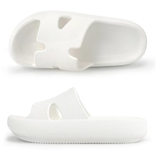 Image of Haifago Cloud Slides for Women and Men Cushion Recovery Pillow Sandals, Memory Foam House Shower Slippers for Woman Comfort Platform Non-Slip