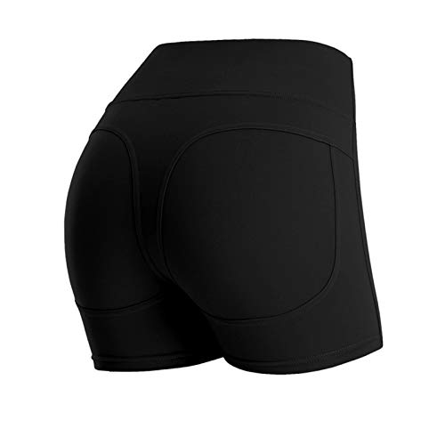 BaronHong Workout Shorts for Women with Pockets High Waisted Biker Shorts for Women Yoga Shorts Running Shorts(Black-A,2XL)