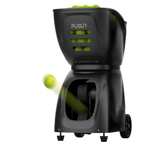 Tennis Ball Machine, High-Capacity, App-Controlled, Easy-to-Use, Adjustable Speed, Long Battery Life, Portable Training Equipment for Solo & Team Practice – Beginners to Pros (PT-MAX C)