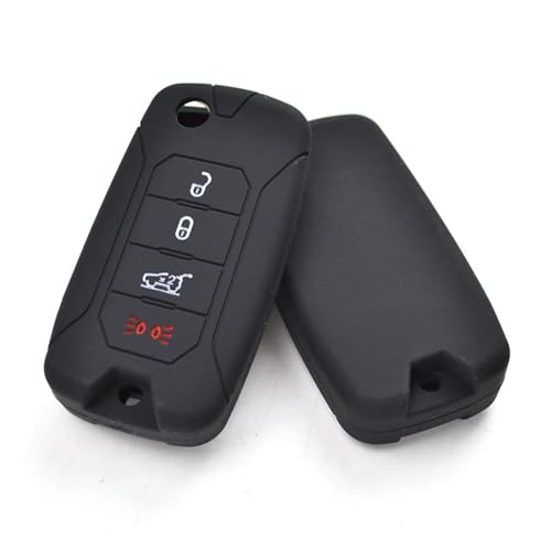 Coque de télécommande en silicone Jeep Renegade housse de protection flexible 4 boutons - 3