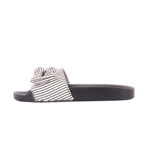 Chinelo Moleca Slide Laço Listrado Feminino 5414104