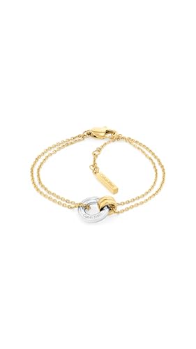 Calvin Klein Pulsera de Doble Cadena para Mujer Colección DUALITY Bicolor con Charms - 35000632, BRACELET