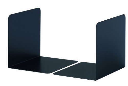 Durable 324301 Apoya-libros Metal S, set de 2, negro