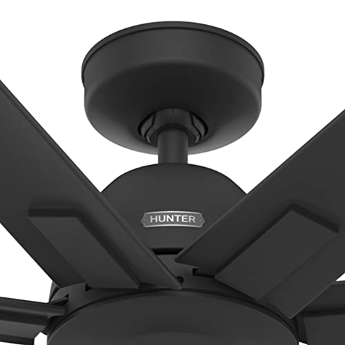 Hunter Fan 72 Inch Casual Matte Black Finish Outdoor Ceiling Fan With 7 Blades (Renewed)
