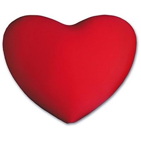 Deluxe Comfort Heart-Shaped Throw-Pillows, 1 Count (Pack of 1), Red Cover