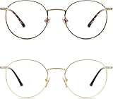Firmoo Blaulichtfilter Brille, Lesebrille Damen Herren Runde Anti-Glanz Computerbrille für PC/Handy/Fernseher