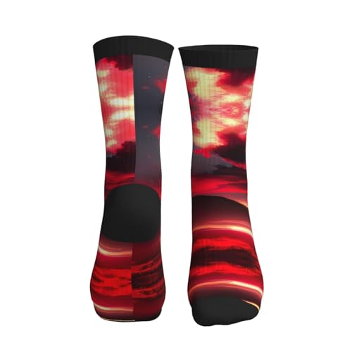 Red Sky At Night Starry Fashion Leisure Sports Socks Are Unisex To Keep Feet Dry Suitable Various Outdoor Sports2