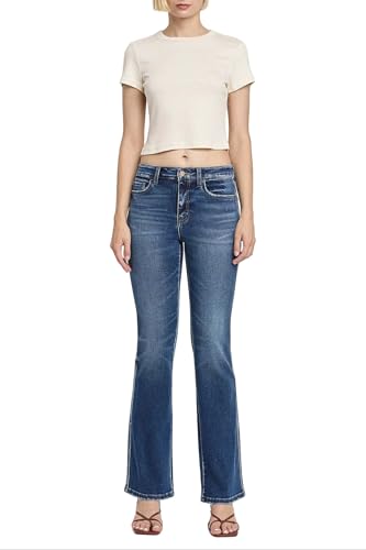 Vervet - High Rise Bootcut Jeans - (32' Long Inseam) - T6137 - Includes Official Tag - DK, Size 26 Darkblue