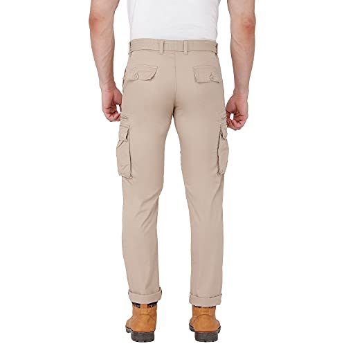 Image of BEEVEE Mens Fixed Waist Cargo Pant with Belt.
