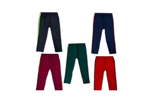 Image of Kids Track Pants Pack of 5 | Stylish 5-Color Pyjama Set | Soft & Comfortable Casual Wear for Boys Multicolor