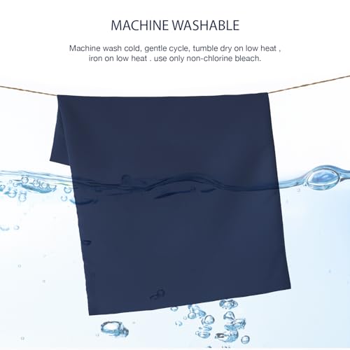 Image of EXQ Home Toddler Pillowcases 13x18 Travel Pillow Case Set of 2, Small Pillow Case Fits Baby Pillow Sized 12x16, 13x18, Kids Pillowcases 2 Pack Machine Washable with Envelope Closure (Dark Navy)