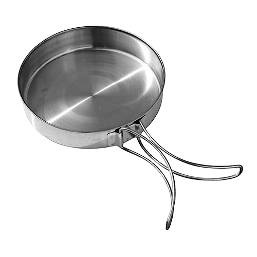 VANZACK Outdoor Pan Camping Cooking Pot Backpacking Cookware Outdoor Cookware Outdoor Cooking Pan Camp Cookware Pan Bbq Frying Pan Portable Cutlery Cooking Utensil Non-stick Pan Portable