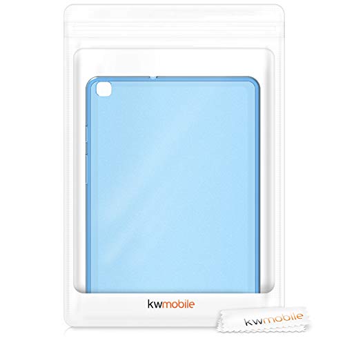 kwmobile-Carcasa-Compatible-con-Samsung-Galaxy-Tab-A-80-2019-Funda-Tablet-de-plastico-TPU-Estuche-en-AzulTransparente