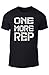 GO HEAVY Camiseta de entrenamiento de manga corta para hombre de corte regular | Camiseta deportiva para gimnasio | One More Rep | M