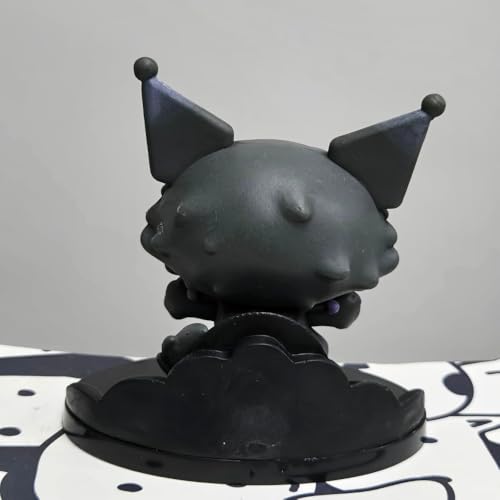 Image of FUNFOB Kuromi Action Figure Height - 7.5cm to 8.5cm Sanrio Toys Kuromi Figurine PVC Multicolour| Kuro-mi Holloween Full Black