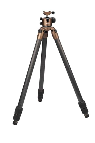 SIG SAUER Zulu-DMR Carbon Tripod Kit Precision Shooting Tripod w/ARCA-Swiss Dual-Tension Ball Head 3-Section Carbon Fiber Legs 69in Max Height 55lb Load Capacity FDE
