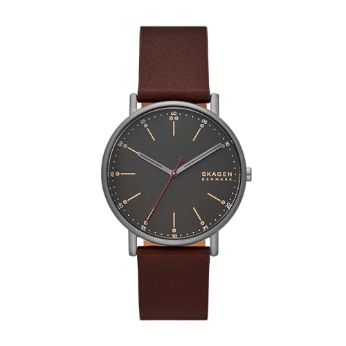 Skagen Signatur Cherry-Wood Leather Watch SKW6860