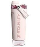 STANLEY Vitalize Shaker Bottle 20 oz | Leakproof Insulated Stainless Steel Shaker Cup | Base Storage and Twist On Fast Flow Lid | Protein Shakes and Pre Workout Powder | BPA-Free | Rose Quartz