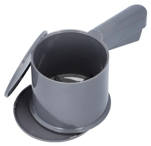RBV Birkmann Mehlsieb mit Deckel, Easy Baking, Ø 10 cm, dunkelgrau, aus Kunststoff