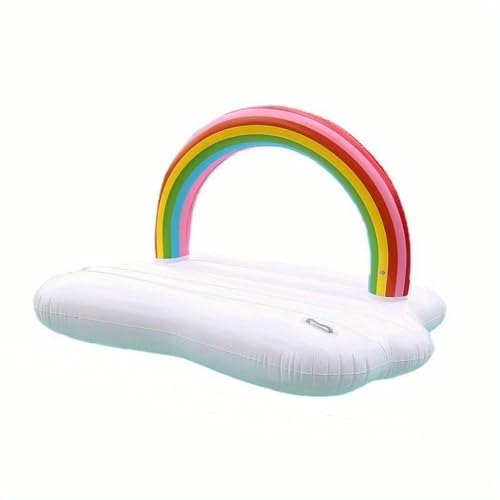 Lit de piscine gonflable avec rayures multicolores salon de plage